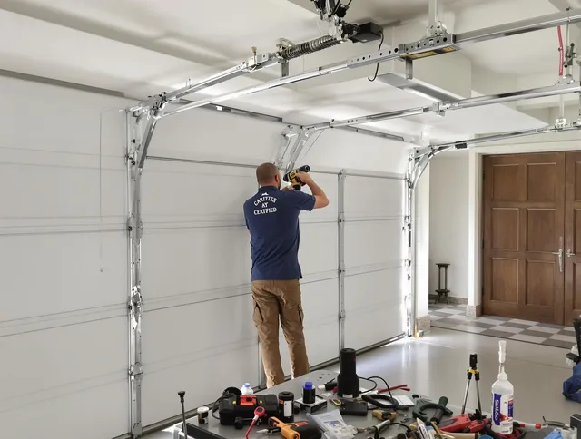 St. Cloud Garage Door Repair certified technician performing precision garage door repair in St. Cloud