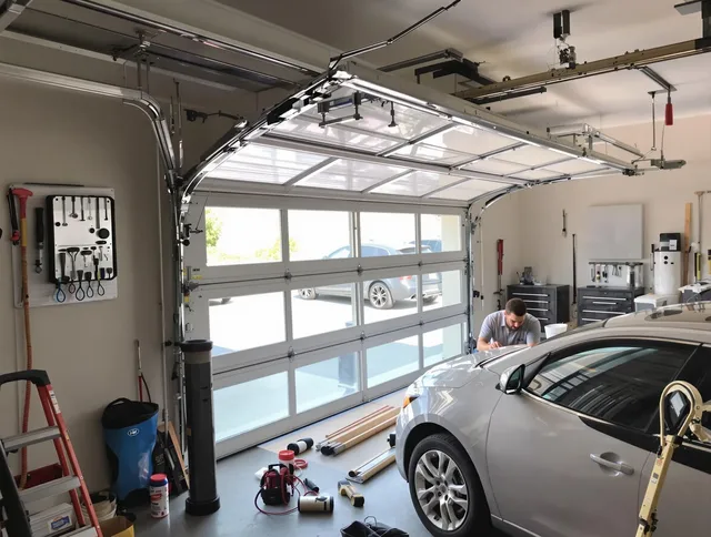 Garage door noise reduction service by St. Cloud Garage Door Repair in St. Cloud