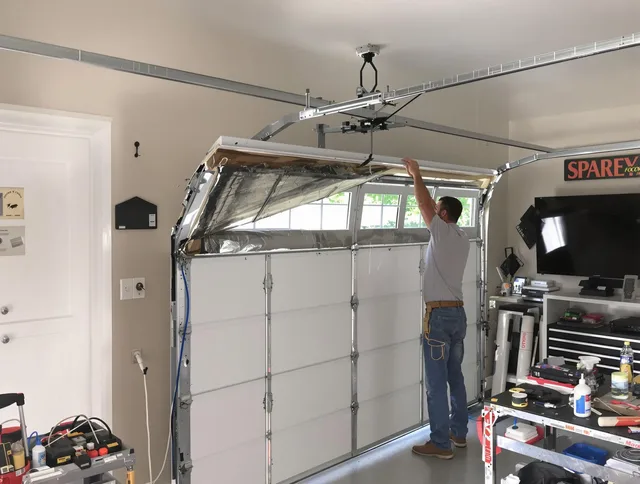 Garage door section replacement by St. Cloud Garage Door Repair in St. Cloud