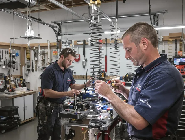 Garage door spring repair service by St. Cloud Garage Door Repair in St. Cloud
